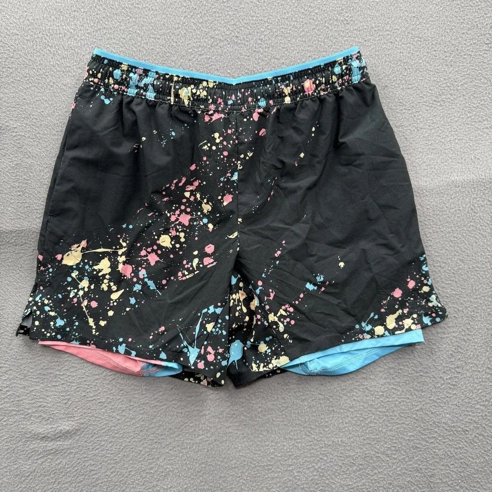 Chubbies Swim Trunks Mens Small Multicolor Paint Splatter 5.5 Inseam Lined
